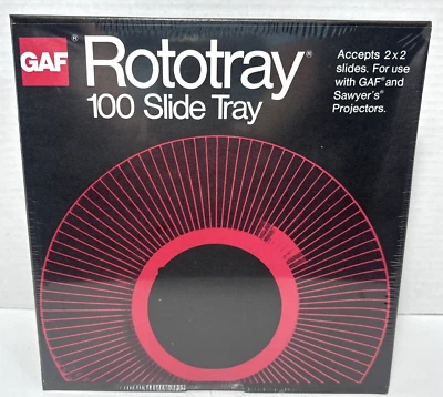 VTG GAF Rototray 100 Photo Slide Trays GAF Sawyers 2x2 Slides New Factory Sealed - Image 1 of 4