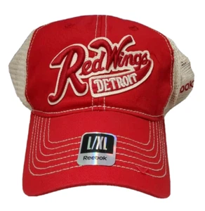 Detroit Red Wings NHL Reebok Adult Unisex Red/Biege Cap/Hat L/XL - Picture 1 of 5