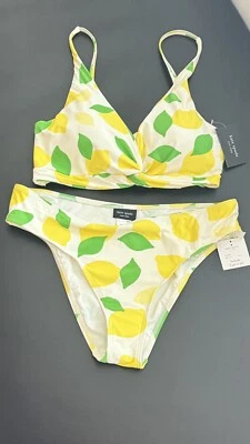 NWT Kate Spade Lemon bikini Swimsuit 2 Pieces SZ S Small Yellow/green $148 - Image 1 of 2