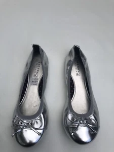 Sperry Top-Spider Size 3.5M Girls Silver Belle Flats - Picture 1 of 4