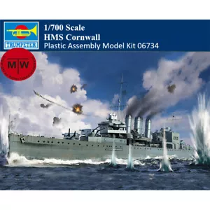 Kit modelo de conjunto de plástico militar Trompeter 06734 escala 1/700 HMS Cornualles - Imagen 1 de 6