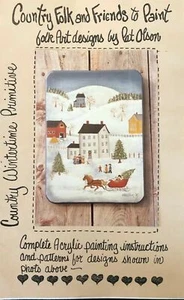 Vintage Christmas Tole Pattern Packet: Country Wintertime Primitive by Pat Olson - Picture 1 of 3