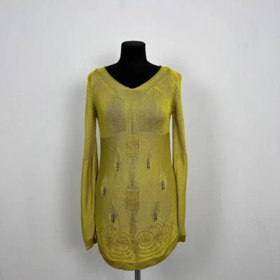 Gianni Versace Yellow Tunic V-neck - Image 1 of 4
