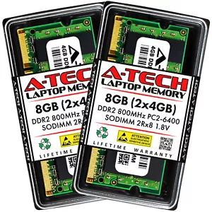 8GB 2x4GB PC2-6400S HP Pavilion Dv6-1150El Dv6-1180Eo dv6-1215ee Memory RAM - Picture 1 of 2