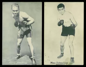 1937-38 MOSTRE BOXE ~ HENRY ARMSTRONG HOF ROOKIE CARD ~ MAX SCHMELING TINTA VERDE - Foto 1 di 2