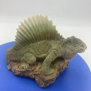 Vtg Dinosaur Dynasty Dimetrodon Figure Statue 1987 Larry Miller On Rock Spine - Picture 1 of 11