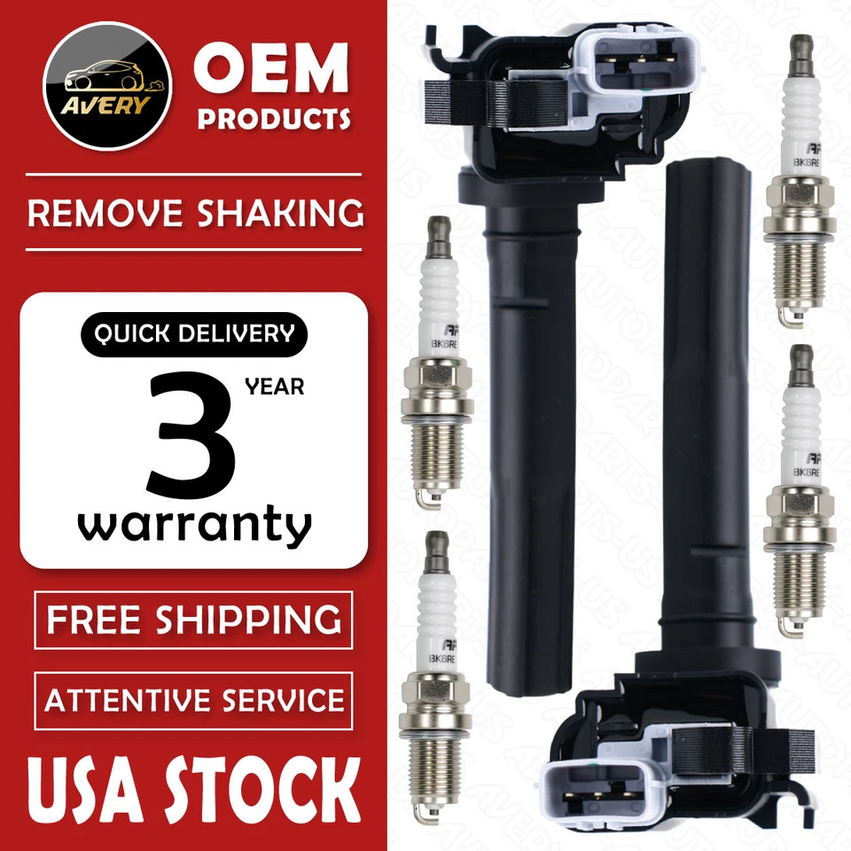 ✅2 Ignition Coil + Spark Plug For Chevy Metro Tracker Firefly Vitara Swift UF268 Foto 1 de 4