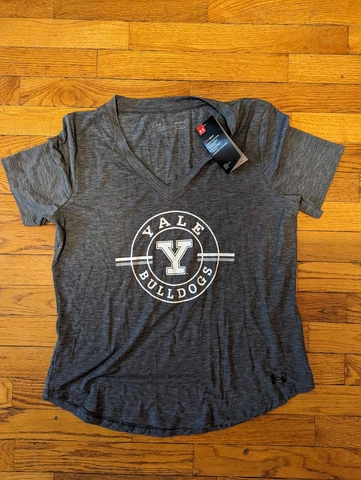 New Under Armour Yale University Bulldogs Woman's Heat Gear Shirt  Size M Cover