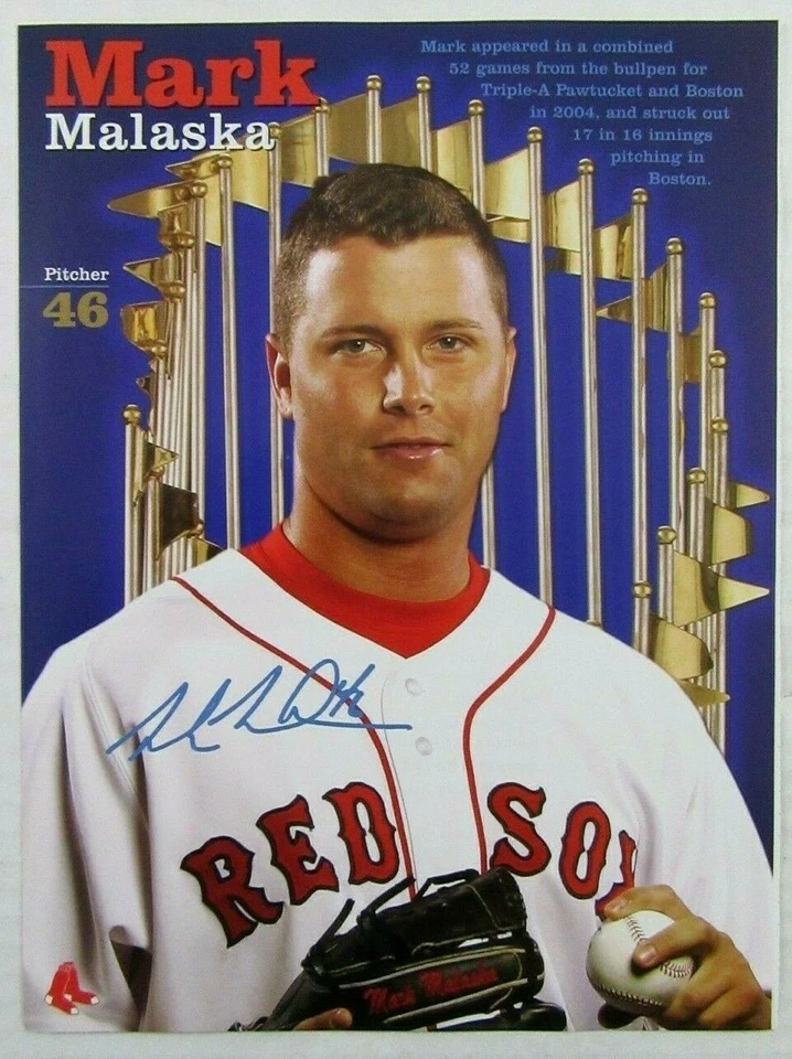 2005 BOSTON RED SOX Pitcher #46 MARK MALASKA Color Magazine Poster - Image 1 of 1