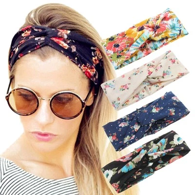 Diademas para mujer cruzadas boho estilo floral diademas para cabello de mujer... Foto 1 de 4