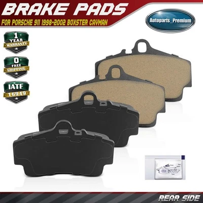 4x Pastilhas de freio traseiras de cerâmica para Porsche 911 1998-2002 Boxster 1997-2006 Cayman - Imagem 1 de 4
