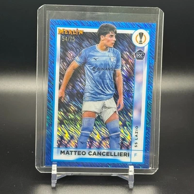 2022-23 Merlin Chrome UCC #132 Matteo Cancellieri Blue Shimmer Refractor - Image 1 of 4