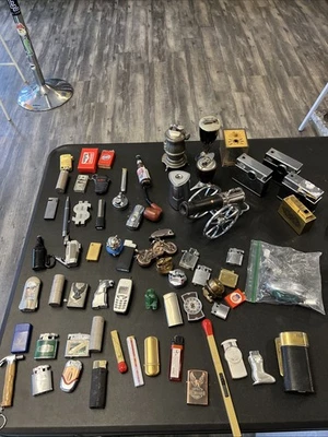 Vintage Lighter Lot Collection of 67 Lighters AS IS - UNTESTED - FOR PARTS - Image 1 of 4