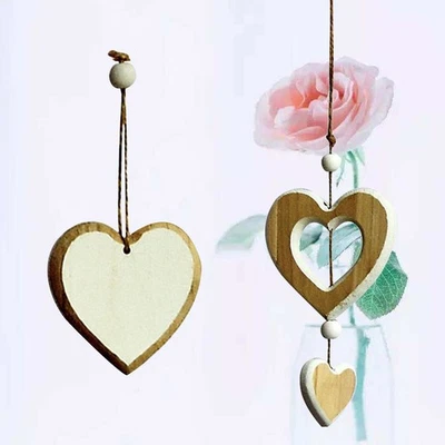  2 PCS Engagement Party Decoration Custom Heart -shaped Wood Ornament - Image 1 of 4