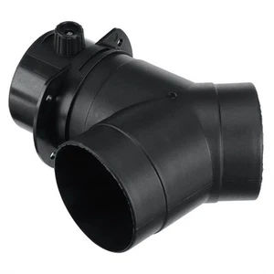 Air Vent Y Branch Outlet Connector 75mm(3\") Valve Vavle Flap Black I47720 - Picture 1 of 12