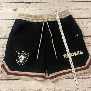 New Era Las Vegas Oakland Raiders Fleece Ball Shorts Men’s Size XL Black Summer - Picture 1 of 6