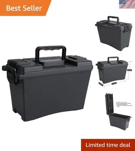 Innovative Waterproof Ammo Storage Box with Folding Handle and Locking Latch - Picture 1 of 8