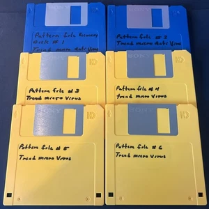 Vintage Trend Micro Antivirus Floppy Disk Pattern File 1-6 Untested Contents - Picture 1 of 1