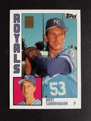 2001 Topps Traded #T110 - BRET SABERHAVEN Rookie - 1984 Reprint #104T Royals - Image 1 of 2
