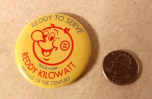 2 1/8" Reddy Kilowatt Hand Mirror, Reddy to Serve, VG - Picture 1 of 2