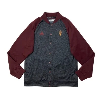 Arizona State Sun Devils Jacket Mens L Large Climawarm Raglan Track ASU Adidas - Image 1 of 4