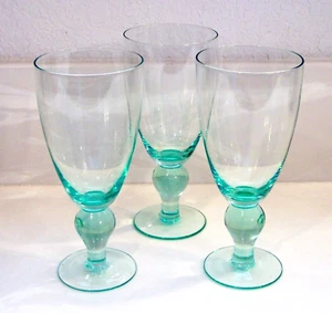 Set of 3 Luigi Bormioli Recycled 8.25" Green Glass Goblet /Iced Tea 20oz - Picture 1 of 6