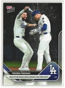 2025 MLB Topps NOW Card 252 Freddie Freeman Walk-Off RBI Double LA Dodgers - Picture 1 of 2