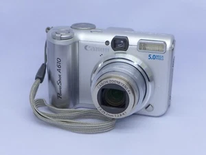 Canon PowerShot A610 5.0MP / CCD Digital Camera Silver - Picture 1 of 23