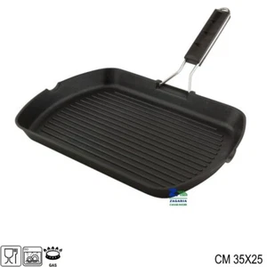 BISTECCHIERA LIGHTGRILL CM 35X25 RETTAN. IN ALLUMINIO PRESSOFUSO ANTIADERENTE - Foto 1 di 1