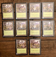 10 MTG Magic The Gathering Forest Mirage Trading Cards LP