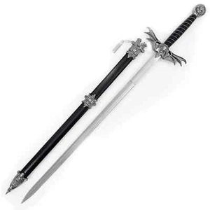 Death Sentence Medieval Fantasy Sword with Metal Blade for Display Overall 33.5" - Picture 1 of 6