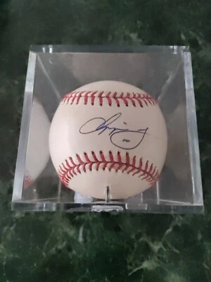 Chipper Jones Autographed Baseball OMLB Atlanta Braves HOF MLB - Image 1 of 4