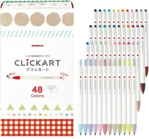 Zebra Water-based Pen Clickat 48 colors - Picture 1 of 7