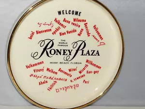 Cenicero Roney Plaza Miami Beach Florida Vintage Oro 22kt LOUIS BAIDA - Imagen 1 de 7