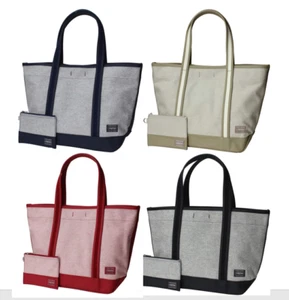 PORTER GIRL Yoshida Bag M Boyfriend Tote Chambray Tote Bag/Cotton JAPAN NEW - Picture 1 of 62