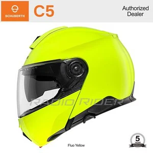 NEW Schuberth C5 Motorcycle Flip-Up Helmet | Fluo Yellow | XL | Free Shipping - Picture 1 of 4