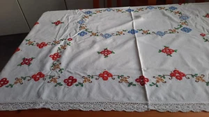 Tischdecke Handarbeit Stickerei 115cm/150cm - Bild 1 von 8