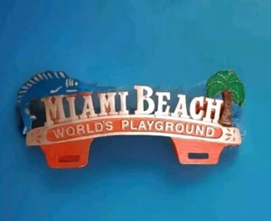 Miami Beach, World's Playground, Florida, License Plate Topper - Picture 1 of 2