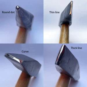 Double Head Hammer for Jewelry Texturing Gold Silver Copper Metalwork Crafting - Picture 1 of 19
