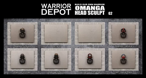 Acid Rain World Head Sculpt Omanga G2 - 1/18 3.75" GI Joe Cover