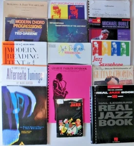 JAZZ BOOKS AND SONG COLLECTION BOOKS BOOKS JERRY COKER HAL LEONARD LOT OF 15 - Picture 1 of 6