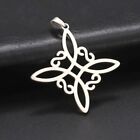 5PCS Wiccan Celtics Knot Witchcraft Charms for Jewelry Making Stainless Steel