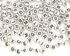 500 Silver Letters ABC Alphabet 7mm Flat Round Kids Economy Acrylic Craft Beads