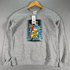 Vintage Power Rangers Ninja Storm Sweatshirt Youth Large 10-12 Gray Disney Store - Picture 1 of 12