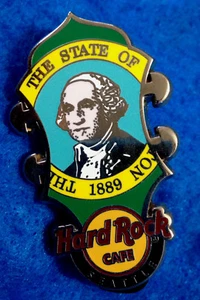 SEATTLE HRC CORE HEADSTOCK SERIES WASHINGTON STATE FLAG Hard Rock Cafe PIN - Picture 1 of 1