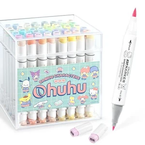 Ohuhu Sanrio Characters Markers 48 Colors Pastel Dual Tip Set Japan Limited - Picture 1 of 6