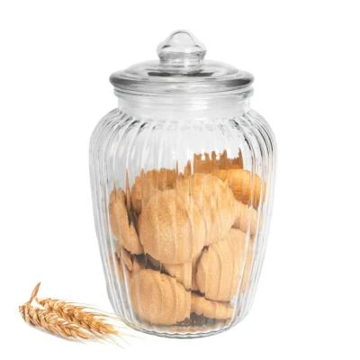 Porta Vivande 2,2L con Coperchio Bicchiere per Caramelle Contenitore di Vetro - Image 1 of 4