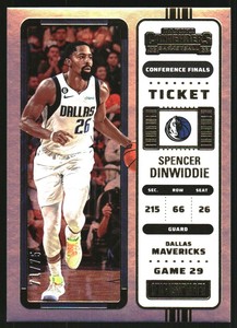 2022-23 Panini Contenders Conference Finals Ticket #61 Spencer Dinwiddie /75