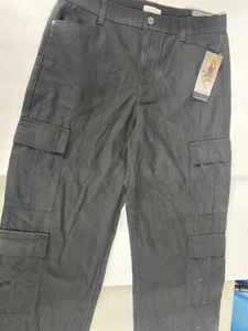 SOFIAJeans Womens Black Cargo Utility High Rise Straight Leg Baggy Relaxed Fit - Picture 1 of 13