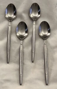 Uknown MFG Company RONDELE Stainless 18-8 Japan *** (4) Teaspoons *** (RARE) - Picture 1 of 4
